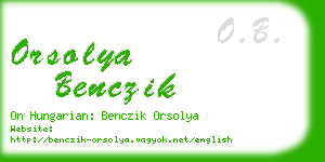 orsolya benczik business card